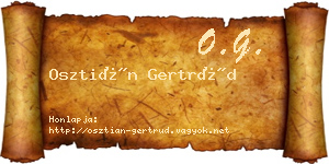 Osztián Gertrúd névjegykártya